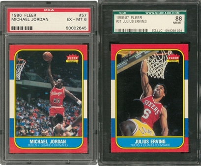 1986/87 Fleer Basketball Complete Set (132)  Plus Stickers Set (11)